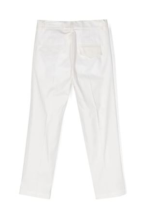 white cotton trousers PAOLO PECORA KIDS | PP3574BIANC